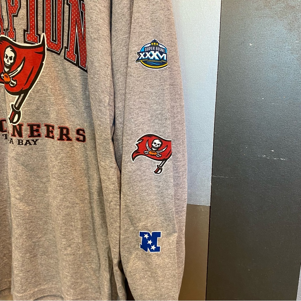 NWOT Vintage 2002 Gray Tampa Bay Buccaneers Champions Long Sleeve Shirt - Picture 3 of 8